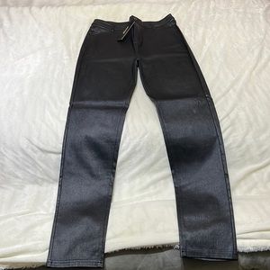 Black Faux Leather Pants